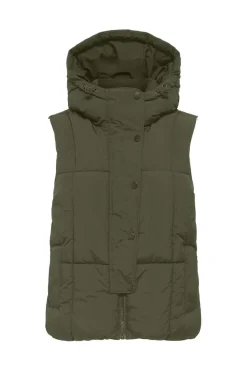 New JDY wonder Short Hood Waistcoat Sij 4868311 Ivy Green