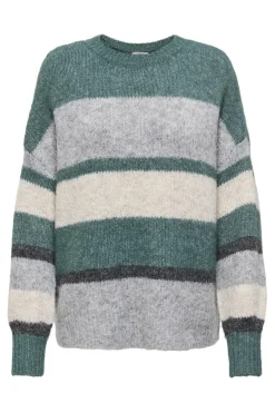 Sale JDY zoey Life L/S On Colorblock Pull Knt 4880166 Sea Pine Lgm/Birch Melange/Dgm