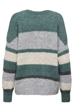 Sale JDY zoey Life L/S On Colorblock Pull Knt 4880166 Sea Pine Lgm/Birch Melange/Dgm