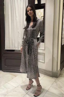 Online Karmamia Jean Dress 2123 Nude Leopard