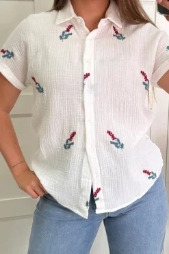 Outlet A-bee Jeanne Skjorte White