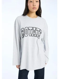 Online Rotate Jersey Ls T-shirt 1153281473 1473 Light Grey Melange