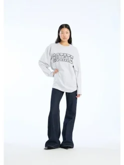 Online Rotate Jersey Ls T-shirt 1153281473 1473 Light Grey Melange