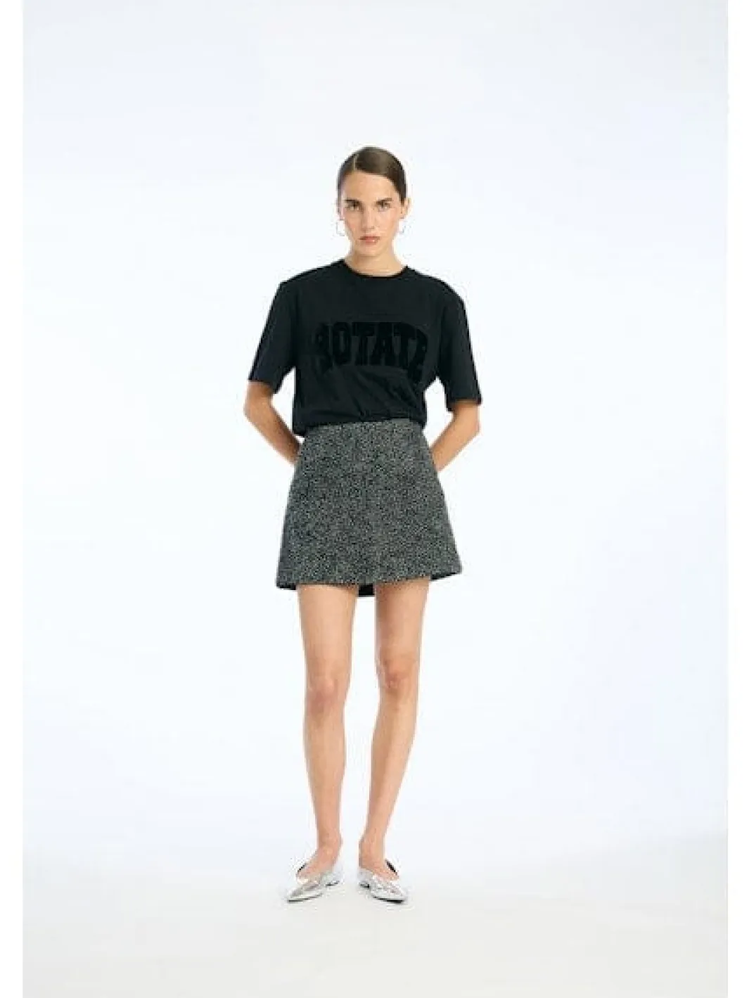 Sale Rotate Jersey Oversized T-shirt 115326100 100 Black