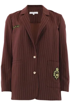 Continue Jessy Blazer 15007 White W. Bordaux Stripe