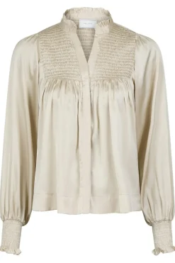 Sale Neo Noir Jill Smooth Satin Blouse Champagne