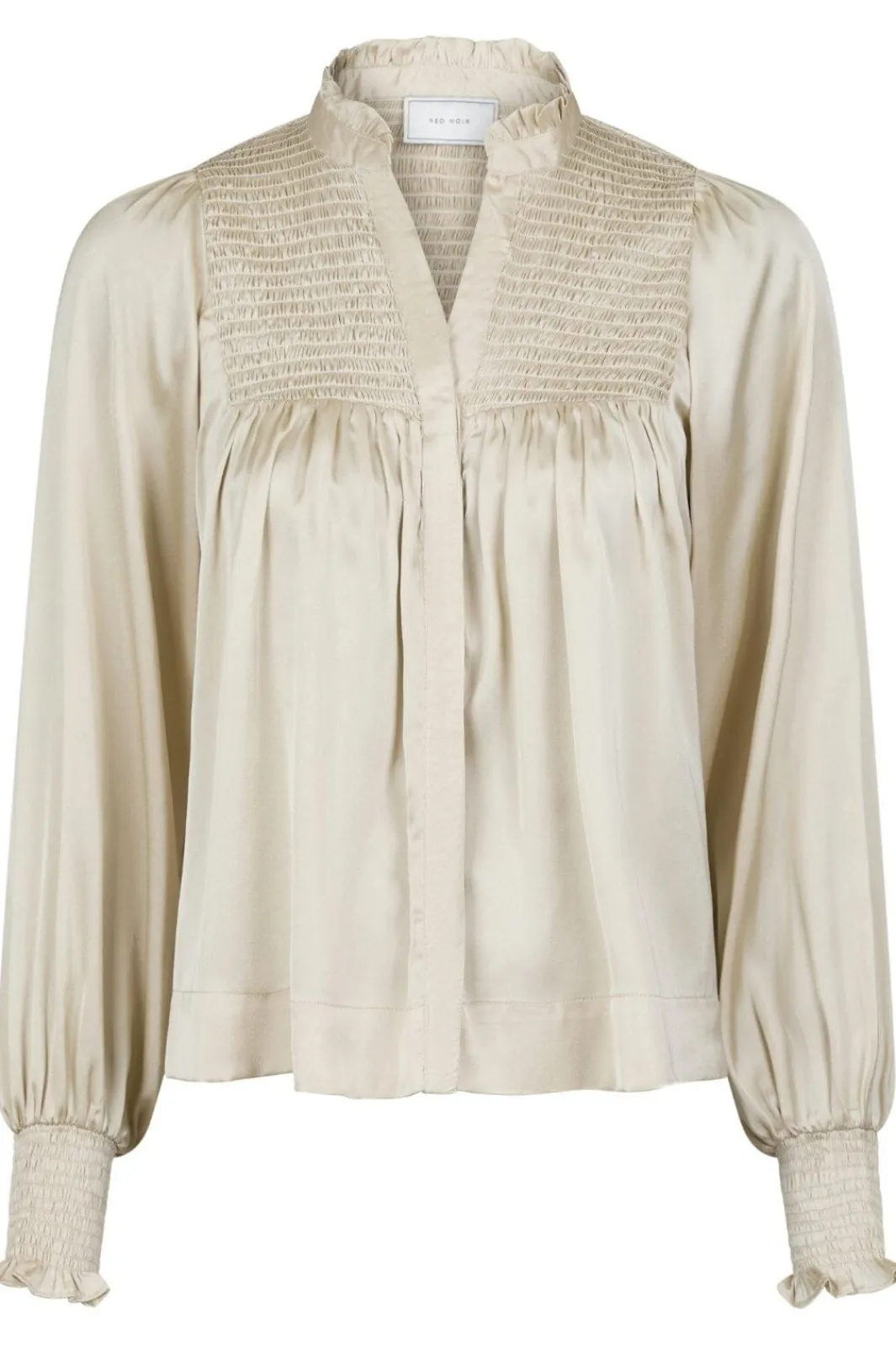 Sale Neo Noir Jill Smooth Satin Blouse Champagne