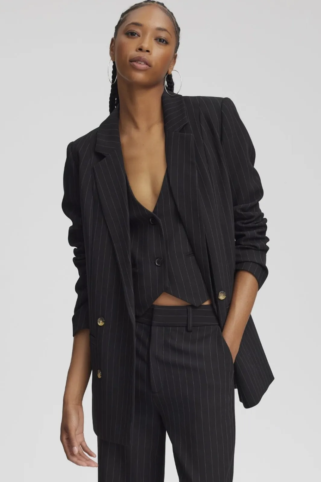 Sale Gestuz JoelleGZ pinstripe blazer NOOS black pinstripe