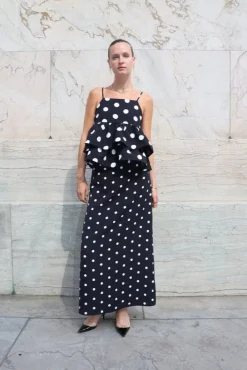 Sale Cras Joselle Top CE1038 8140 Black Polka Grande