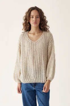Discount Noella Joseph Knit Sweater 023 Beige