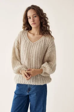 Discount Noella Joseph Knit Sweater 023 Beige