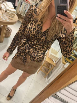 Clearance Valentin Studio Josie Blouse Leopard