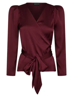 Best Valentin Studio Josie Solid Satin Blouse 167298 162