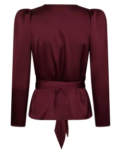 Best Valentin Studio Josie Solid Satin Blouse 167298 162