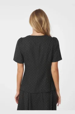 Clearance Neo Noir Jules B Pinstripe Blouse 167083 132