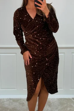 Sale A-bee Julitta dress Dark Brown