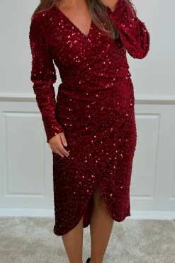 Clearance A-bee Julitta dress Burgundy