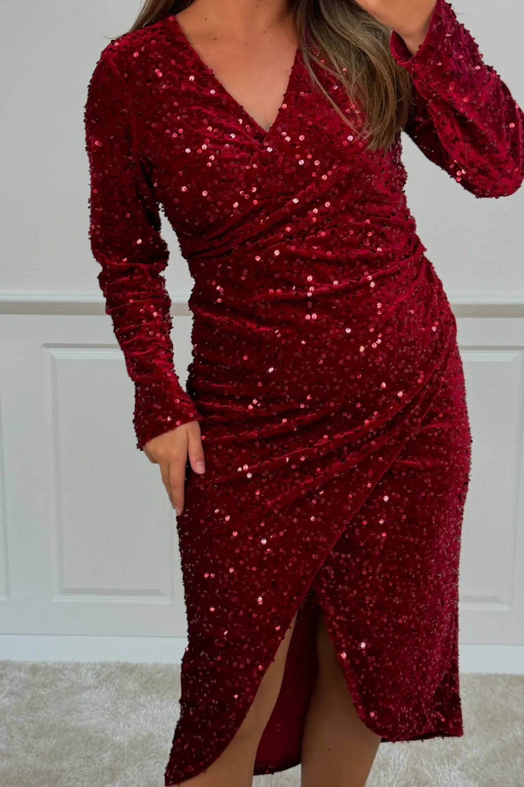 Clearance A-bee Julitta dress Burgundy