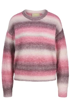 Discount Jjxx Jxamira Crew Neck Knit Ln 4844635 Barberry /Space Dye