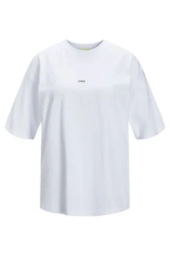 Jjxx Jxandrea Loose Ss Logo Tee 3861156 Bright White Black Logo