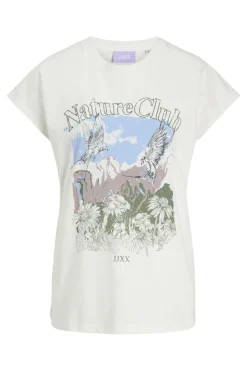Jjxx Jxastrid Sl Boxy Print Tee 4885027 Blanc De Blanc Nature Club