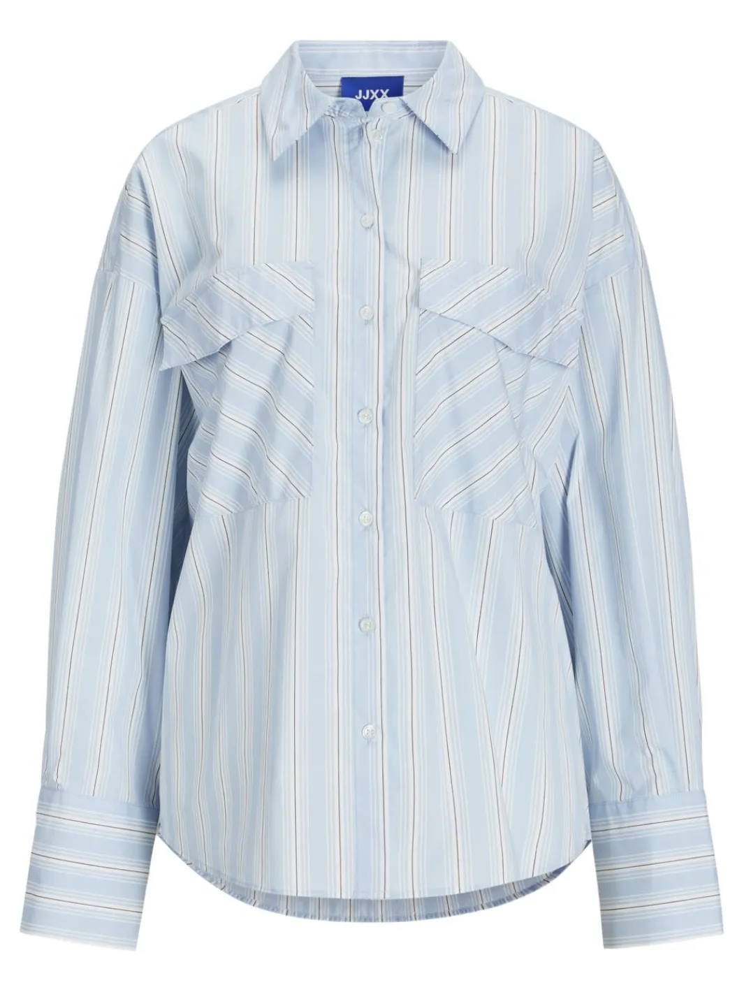 Outlet Jjxx Jxava Poplin Ls O-Size Pock Shirt Ln 4652390 Cashmere Blue Striped
