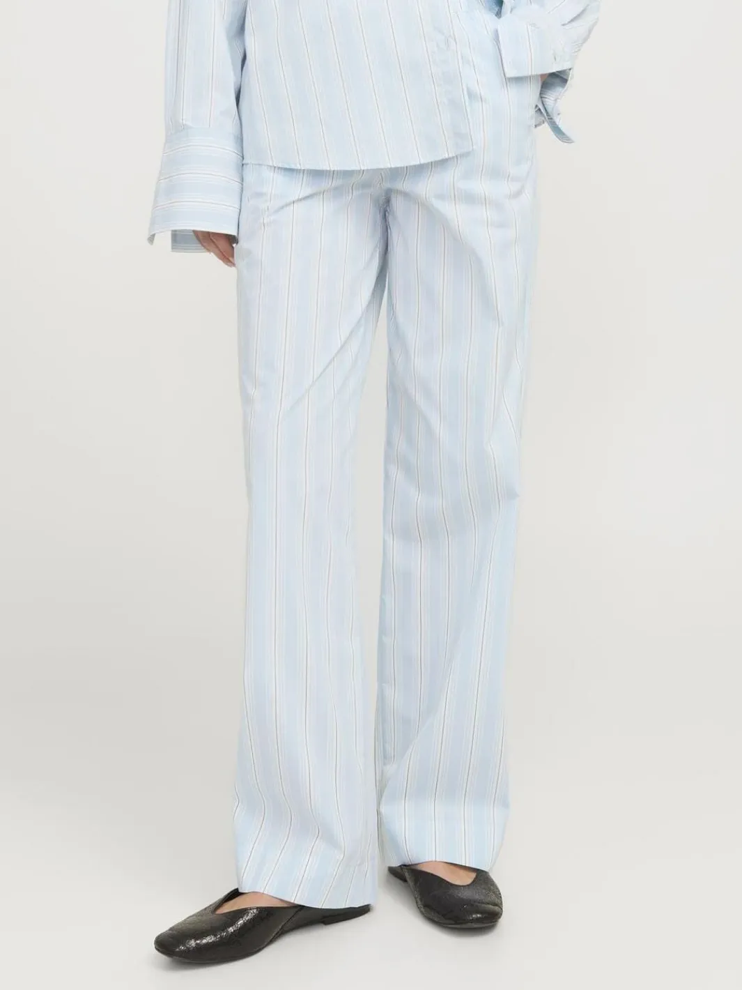 Outlet Jjxx Jxava Poplin Pant Ln 4651991 Cashmere Blue Striped