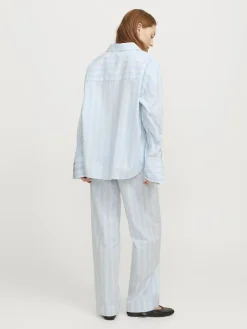 Outlet Jjxx Jxava Poplin Pant Ln 4651991 Cashmere Blue Striped