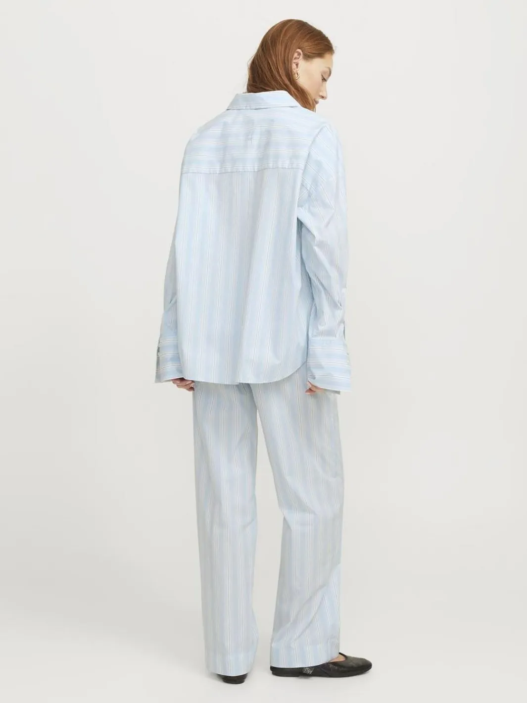 Outlet Jjxx Jxava Poplin Pant Ln 4651991 Cashmere Blue Striped