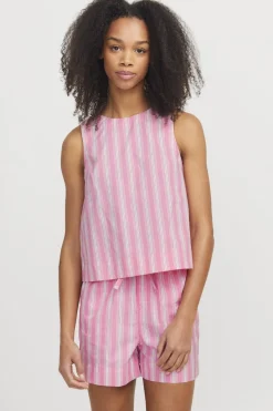 Clearance Jjxx Jxava Poplin Sl Top 4652000 Morning Glory Striped