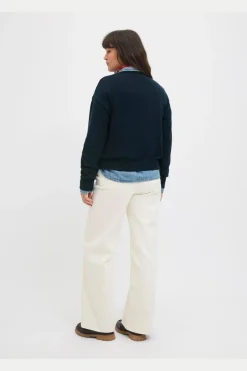 Jjxx Jxbrook Crew Neck Knit 4842271 Maritime Blue /Studio