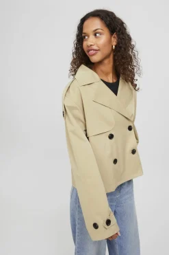 New Jjxx Jxcarlie Short Trenchcoat Sn 4382619 Twill