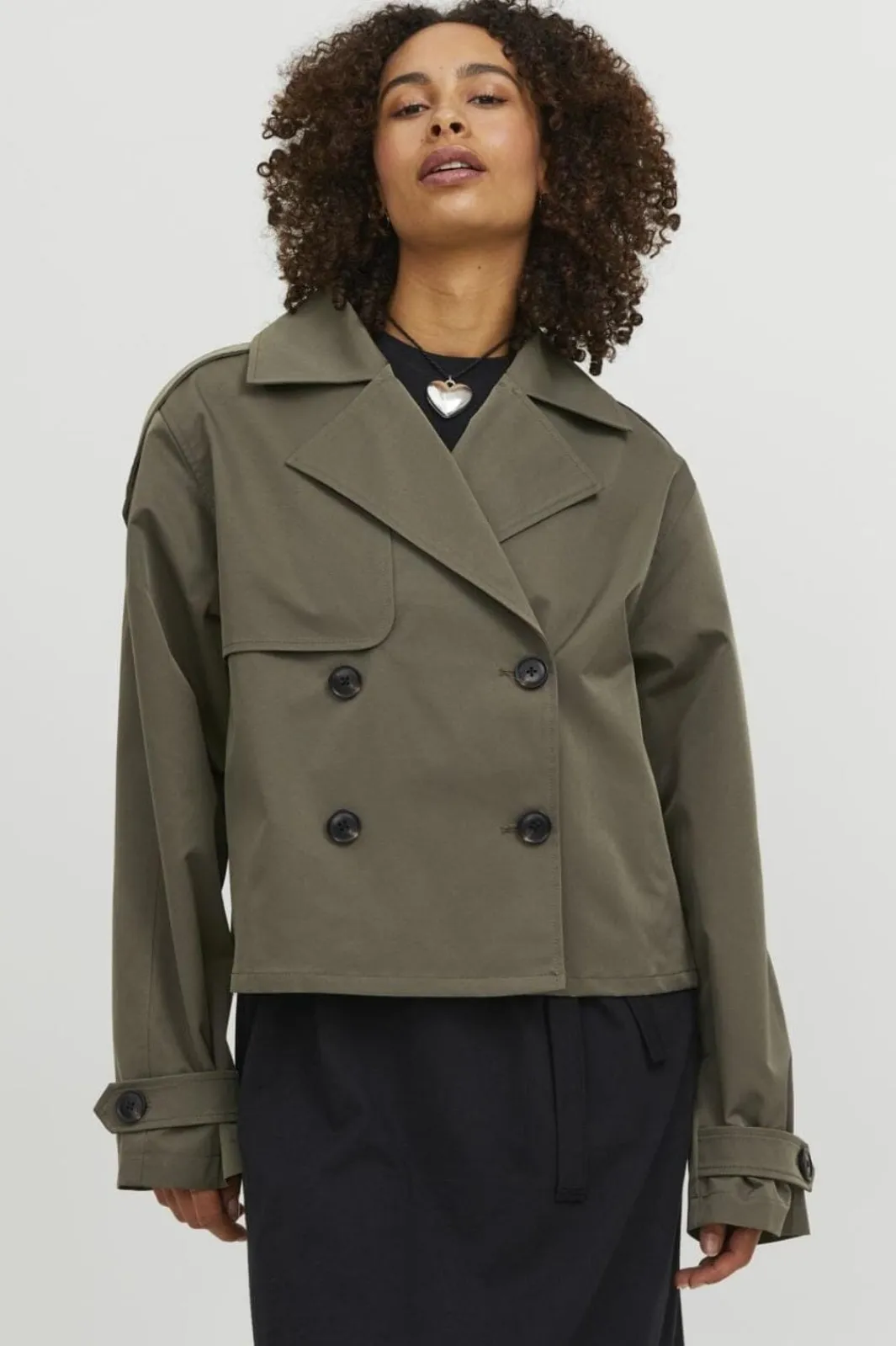 Hot Jjxx Jxcarlie Short Trenchcoat Sn 4395387 Dusty Olive