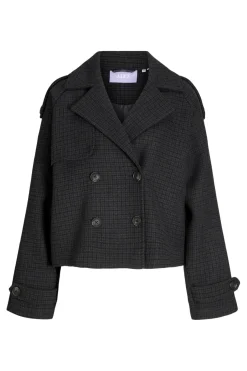 Online Jjxx Jxelle Carlie Short Trenchcoat 4773994 Dark Grey Melange Black/Bracken
