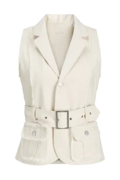 Discount Jjxx Jxelly Fringes Vest 4796027 Raw Ecru Fringes