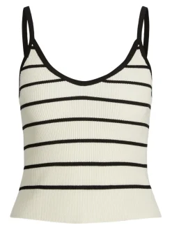 Best Jjxx Jxesther Tight Short Top Knit 4509415 Vanilla Ice /Black
