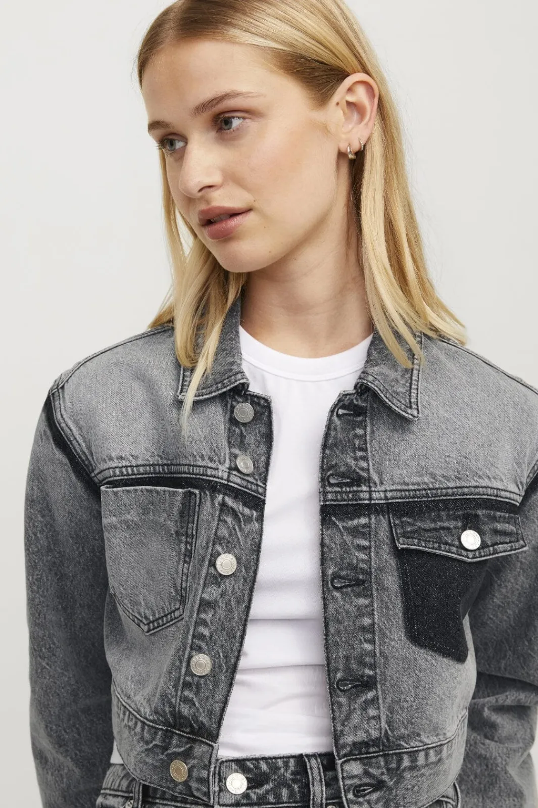 Online Jjxx Jxfiona Regular Denim Jacket 4708682 Medium Grey Denim