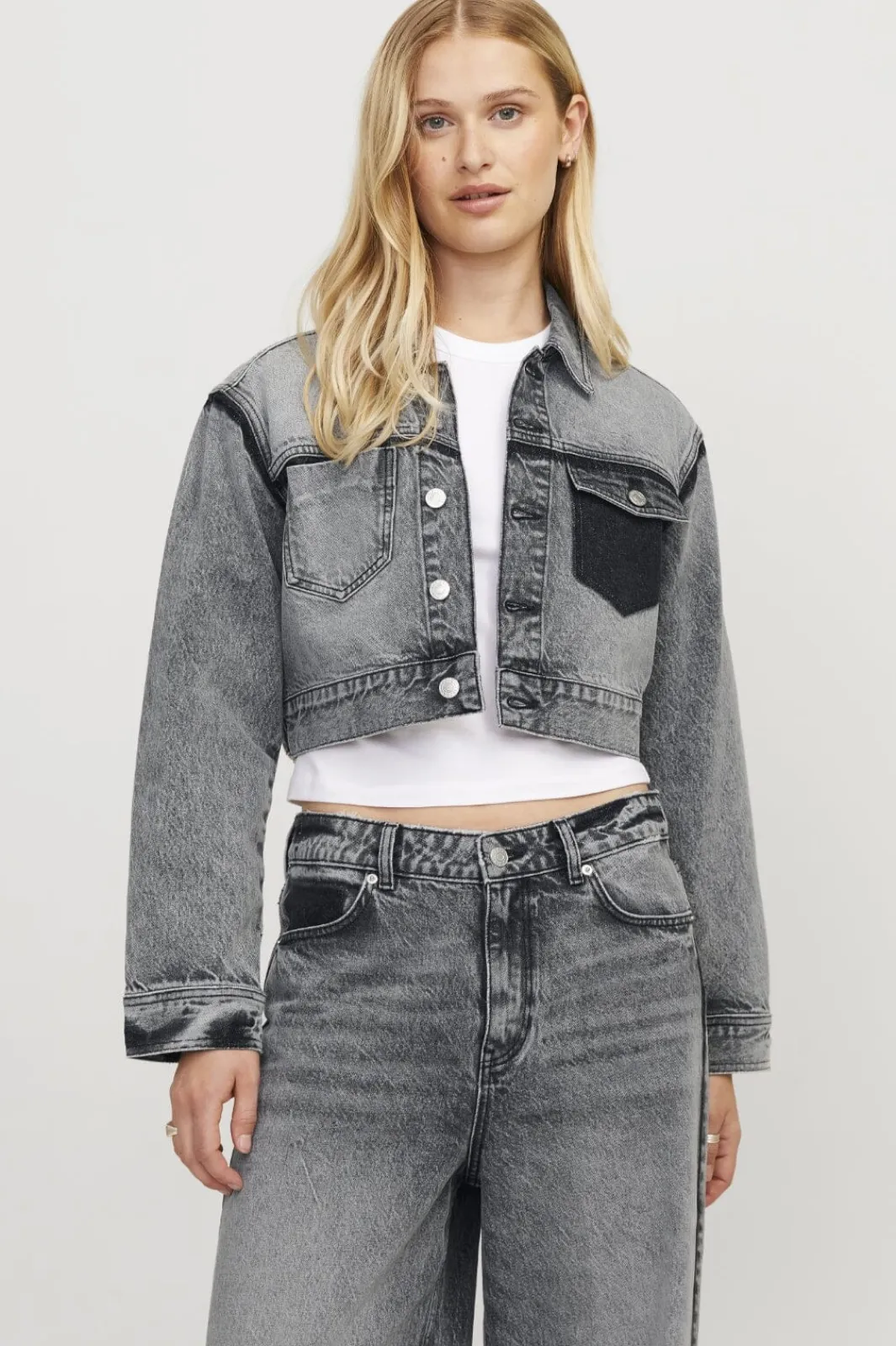 Online Jjxx Jxfiona Regular Denim Jacket 4708682 Medium Grey Denim