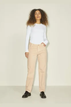 Outlet Jjxx Jxfreya Str Ls Rib Tee 3801849 Bright White