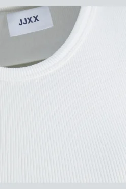 Outlet Jjxx Jxfreya Str Ls Rib Tee 3801849 Bright White