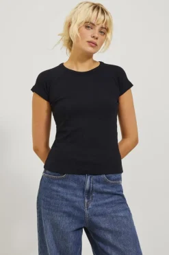 Sale Jjxx Jxfriend Str Ss Rib Tee 4389112 Black
