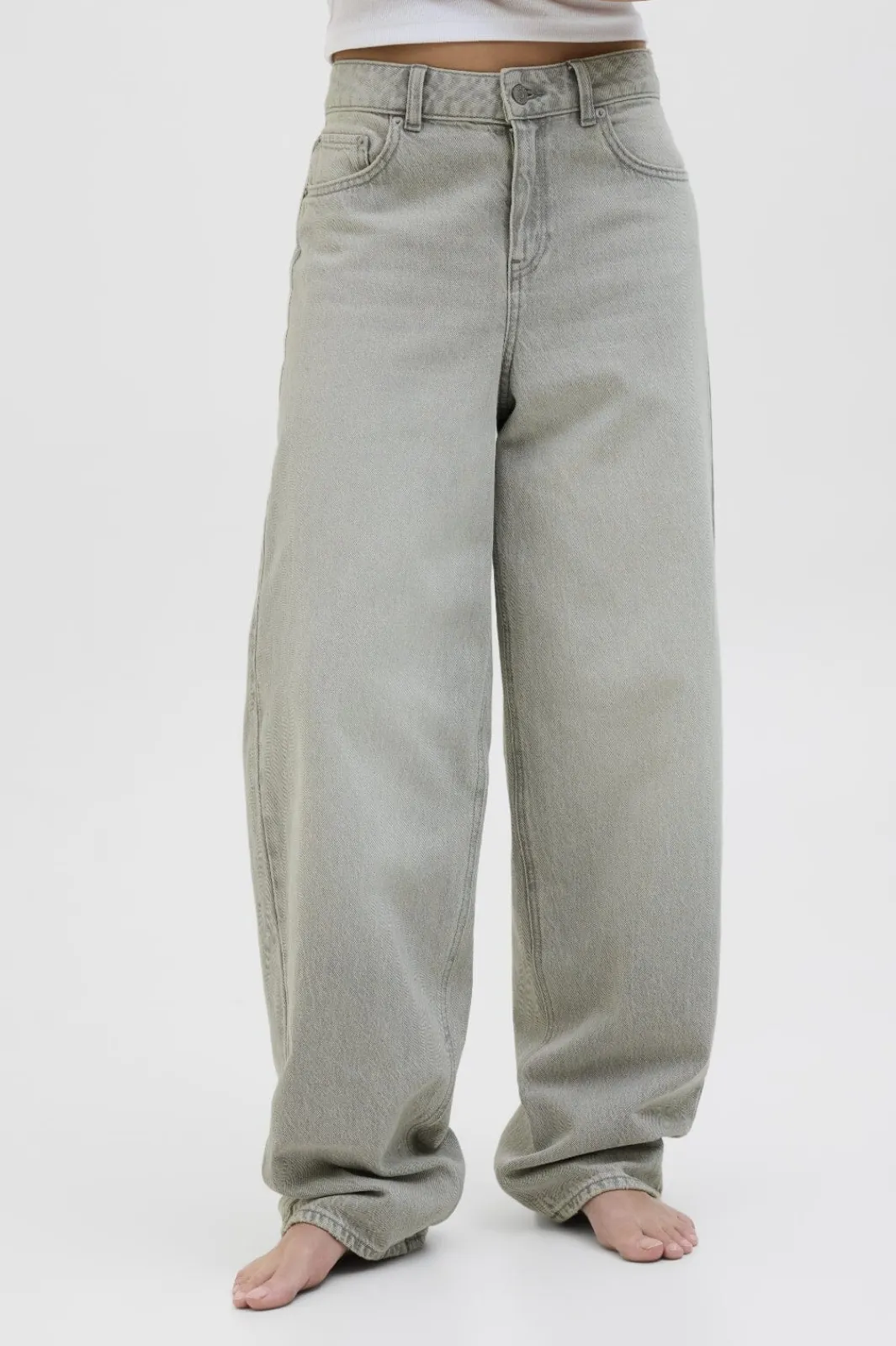Clearance Jjxx Jxfuji Barrel Jeans R210 4716363 Light Grey Denim