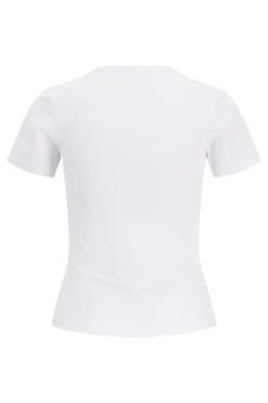 New Jjxx Jxgigi Str Ss Print Tee Stydaw25 5059616 Bright White Running Late