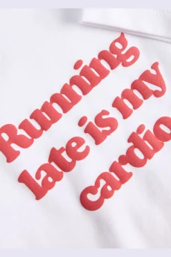 New Jjxx Jxgigi Str Ss Print Tee Stydaw25 5059616 Bright White Running Late
