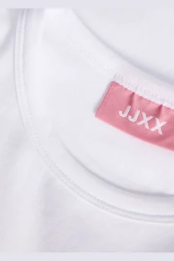 New Jjxx Jxgigi Str Ss Print Tee Stydaw25 5059616 Bright White Running Late