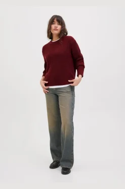 New Jjxx Jxglobal Crew Neck Knit 4897324 Cabernet