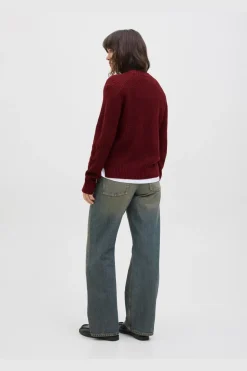New Jjxx Jxglobal Crew Neck Knit 4897324 Cabernet