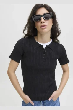Clearance Jjxx Jxhadley Tight Ss Polo Knit 4791542 Black