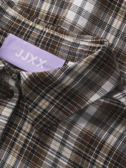 Jjxx Jxhailey Bella Flannel Ls Shirt Ln 4933177 Seal Brown Check