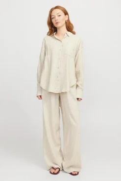 Online Jjxx Jxjamie Breeze Summer Ls Shirt Sn 4653032 Feather Gray Pinstripe
